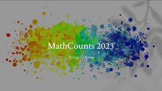 MathCounts 2023  --  Prep for Chapter Competition -- Part 1