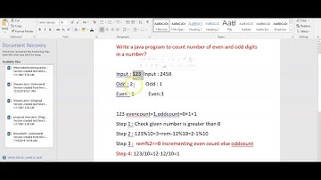 Write a java program to count number of even and odd digits in a given integer