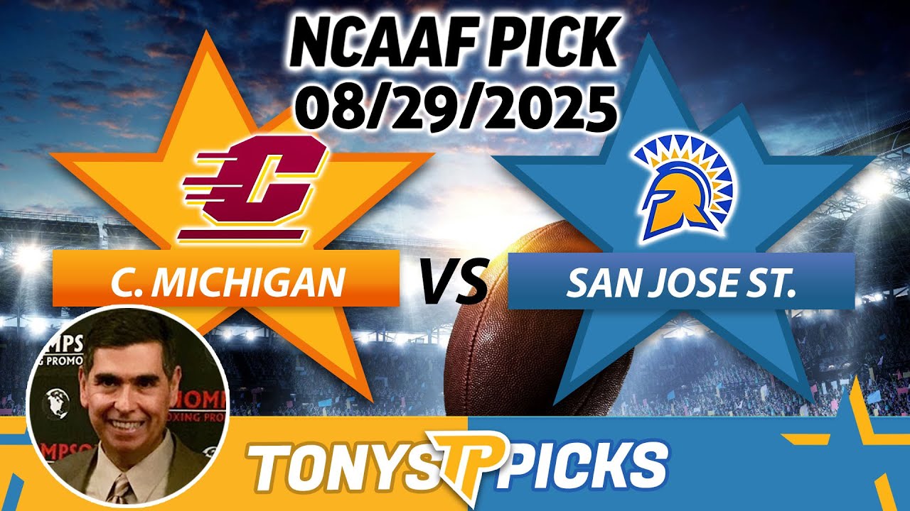 Central Michigan vs San Jose St Pick 8/29/25 NCAAF Week 1 Pick ...