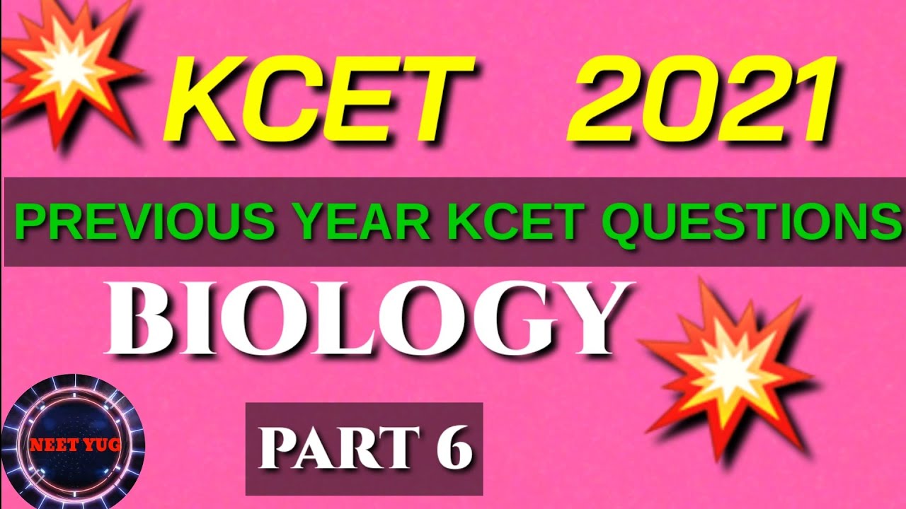 Kcet Biology previous year questions solved/ Biology kcet 2019 biology solved paper part 6