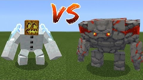 Mutant Snow Golem EX Vs Redstone Golem - Minecraft Mob Battle