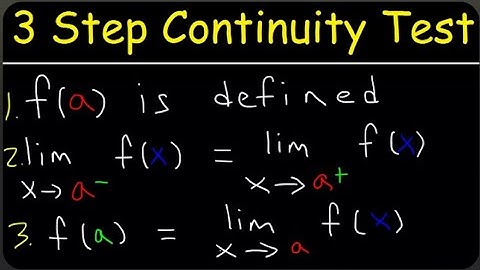 Continuous function | point of discontinuity | Continuity Test