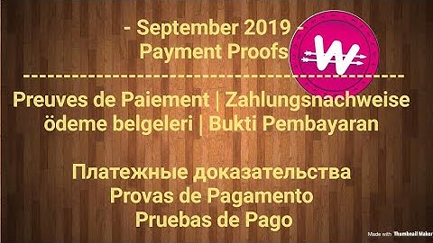 2019.09 WowApp - Preuves de paiement | Payment Proofs | Zahlungsnachweise | ödeme belgeleri