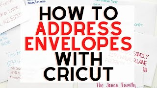 how to address envelopes with cricut