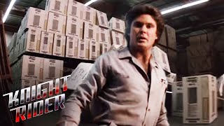 Michael Gets Boxed Into A Warehouse Knight Rider