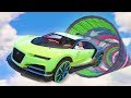 GTA 5: Car Stunts &amp; Jumps on Mega Ramps