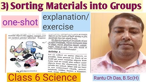 SCERT Assam Class 6 Science Lesson 3 /Sorting Materials into Groups// (one-shot)