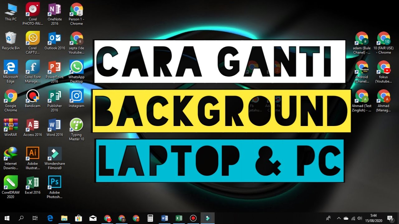 Cara Mengganti Wallpaper Laptop - YouTube