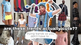 trying 2023 fashion trends | is is cute or is the internet lying to me??