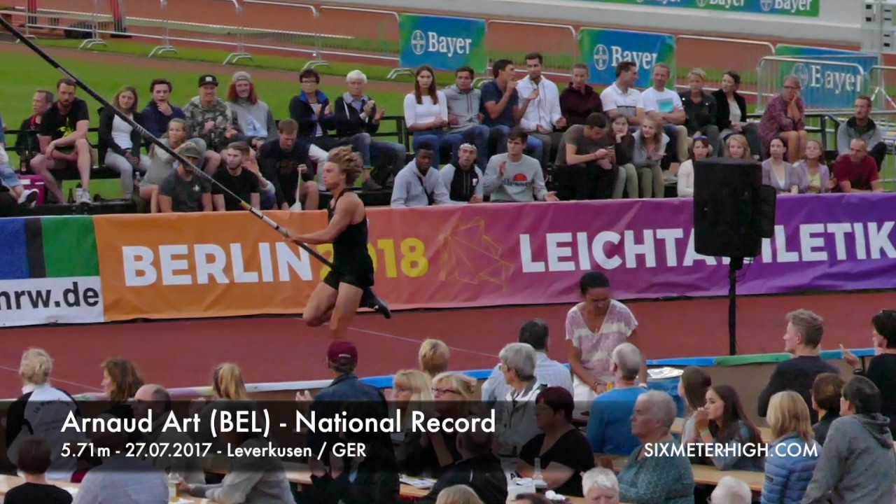 Arnaud Art (BEL) 5.71m National Pole Vault Record Stabhochsprung