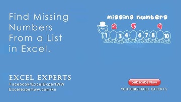 Find Missing Series Numbers | Step by Step | Excel Experts