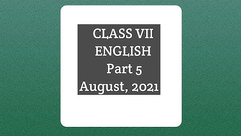 Model Activity Task Class 7 English part 5