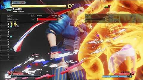 SFV Lucia optimal VT1 CA Corner combo 591 DMG