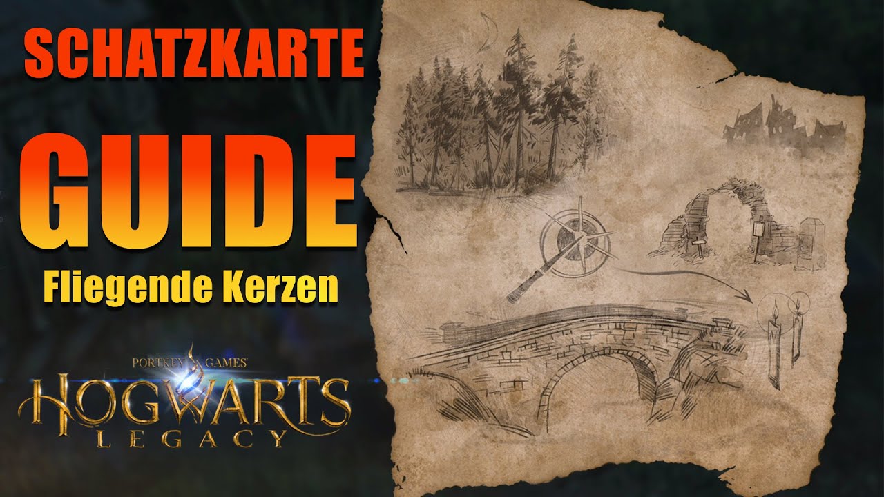 Schatzkarte mit Fliegenden Kerzen Ein Hauch von Liebe ⭐️ Hogwarts