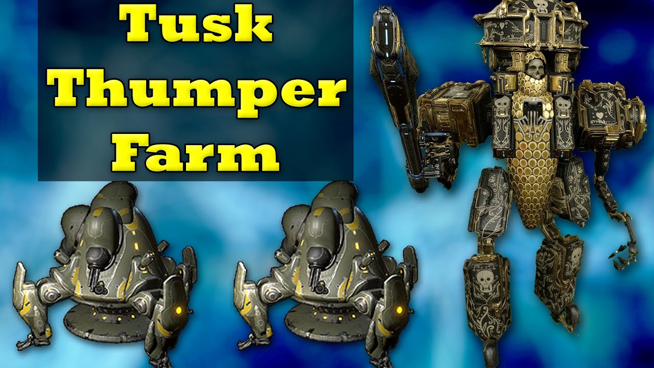 Warframes Best Plains Of Eidolon Resource Farm! Tusk Thumper Farming