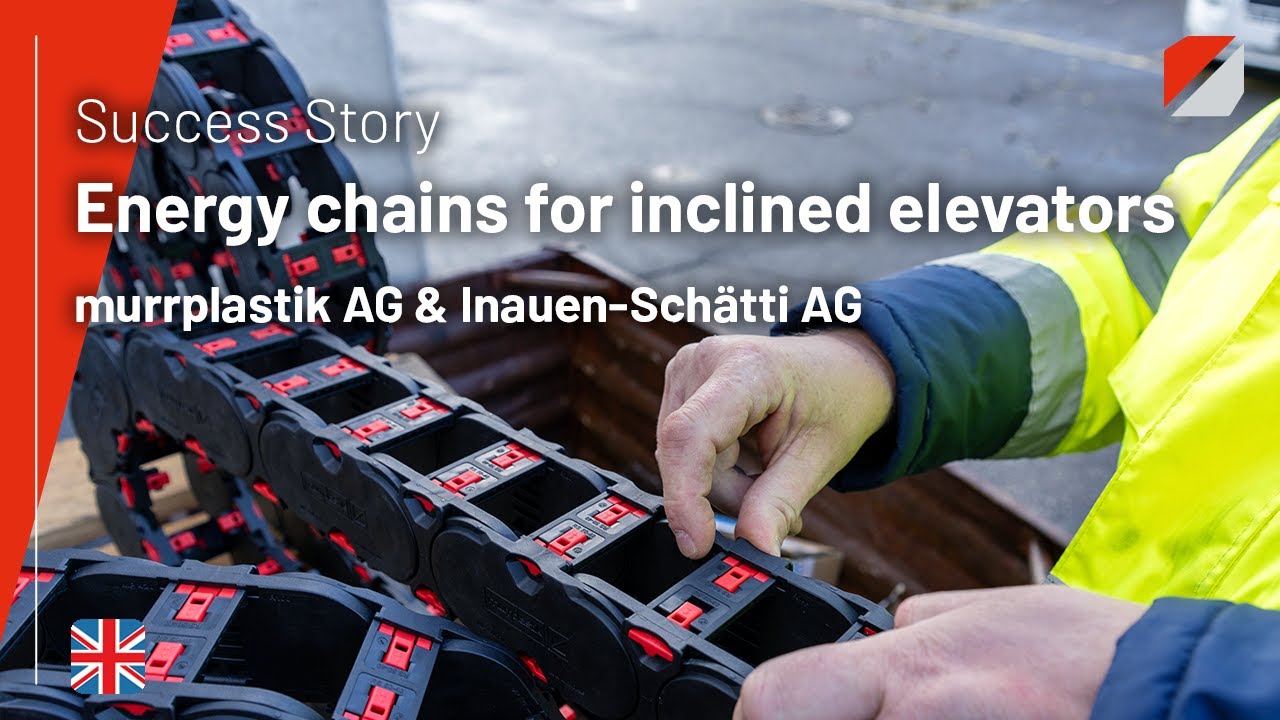 Energy chains for inclined elevators