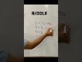 ||CAN YOU SOLVE IT WITHOUT USE PEN ||#geniusmindset #puzzle #ytshorts #maths