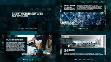 ⚙️🎞️🖥️ Elegant Modern Presentation | Clear Corporate Slides | After Effects Template