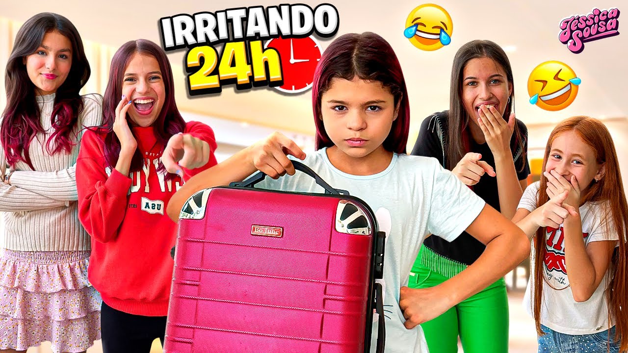 IRRITANDO A MANU POR 24 HORAS! Ela Foi EMBORA.(JÉSSICA SOUSA E FAMÍLIA)