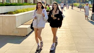 [Full Version] MOSCOW - Summer Walk. From Paveletsky Train Station to Red Square Pyatnitskaya Street