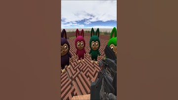 Colourful Rainbow Labubu in Maze Gmod