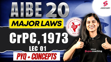 CrPC 1973 For AIBE 20 Exam Preparation | Criminal Procedure Code 1973 For AIBE 2025 | Deeksha Mam #1