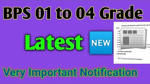 1 to 4 jobs new update | BPS-01 to 04 Jobs Required Documents