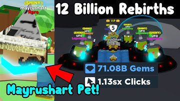 Dev Made Me A Pet! Got 12 Billion Rebirth & 71 Billion Gems! - Clicking Simulator 2.0