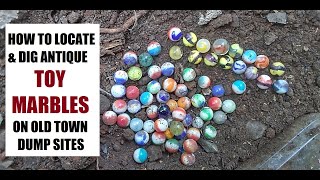 Bottle Digging - How to Locate & Find Antique Marbles - Trash Picking - Marble Run