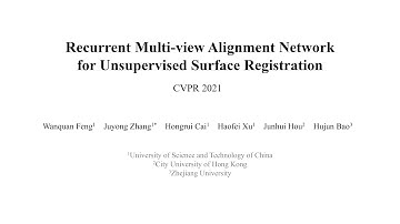 Recurrent Multi-view Alignment Network for Unsupervised Surface Registration (CVPR 2021)