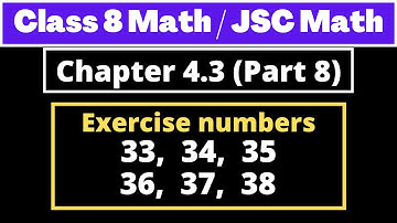8. Class 8 Math Chapter 4.3 | Factors | English Version