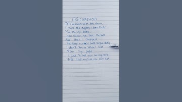 Bhad Bhabie -  Og Crashout (Lyrics) #bhadbhabie #ogcrashout #lyrics #rap