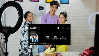 1m ho gye insta par 🥳🥰 | Amit Sharma | Sona Bhardwaj | #vlog #dailyvlog @Amitttt_8_
