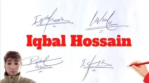 Iqbal Hossain name signature#name signature with arooj