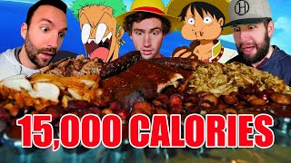 We Ate Like Luffy From One Piece-CHALLENGE!
