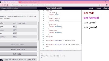Learn Basic CSS  Use Abbreviated Hex Code   freeCodeCamp org   Google Chrome 2019 12 12 16 16 14
