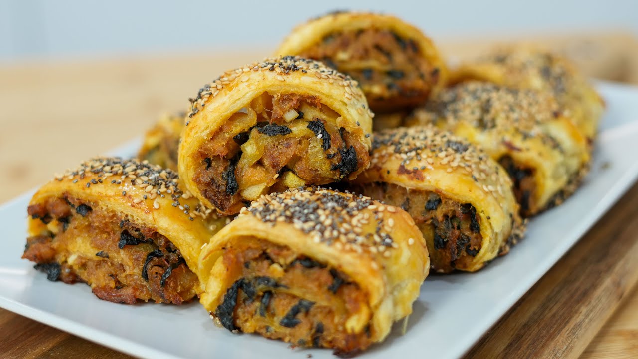 Folhados de Alheira com Espinafres e Maçã | Um Petisco Cheio de Sabor!