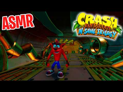 ASMR Gaming 😴 Crash Bandicoot N. Sane Trilogy 🎮🎧 Relaxing Controller Sounds + Whispering 💤