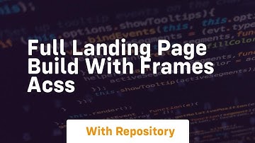 Full landing page build with frames acss
