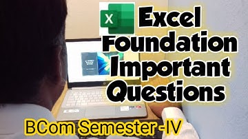 Excel Foundation important questions #Excelimportantquestions #BComimpquestions #excelBCom