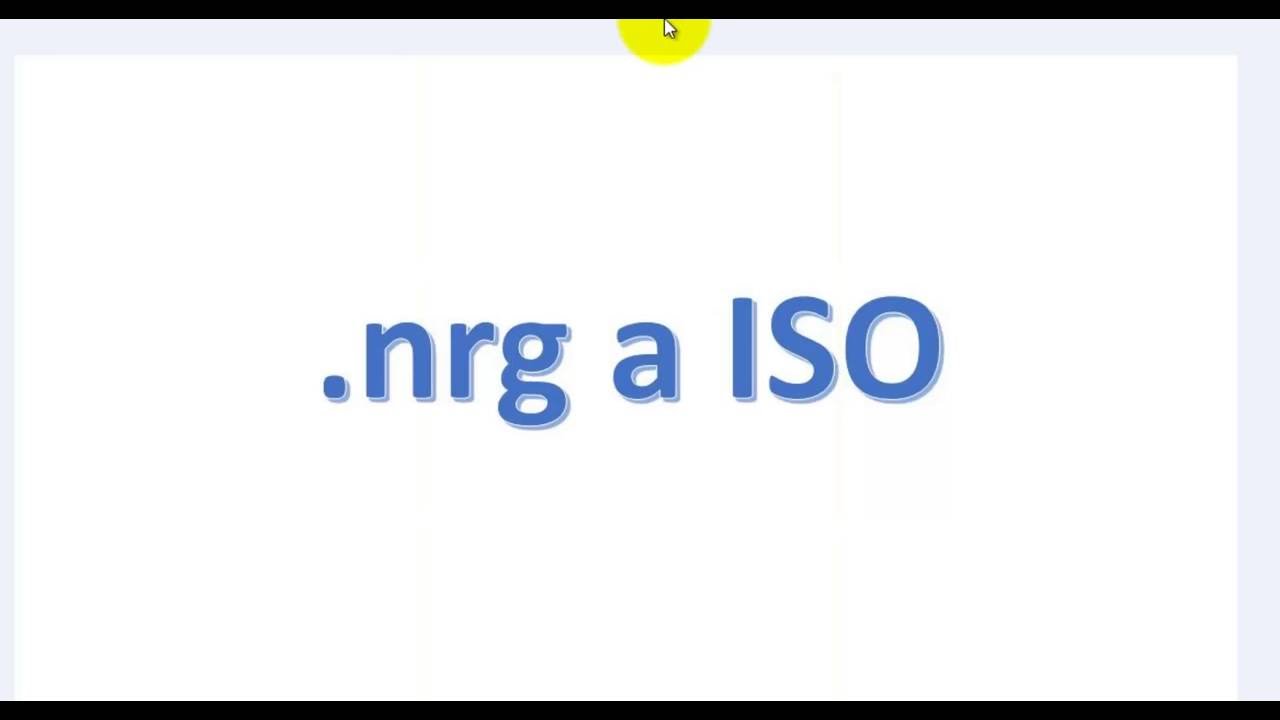 Nrg to iso converter - pohfinders