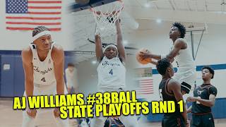 #1 Sophomore AJ Williams #38ball + TOUGH A** PG Ethan Allen Went To WORK In RND 1 OF STATE PLAYOFFS