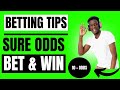 FOOTBALL PREDICTIONS FOR TODAYWIN BET DAILY TIPS - YouTube