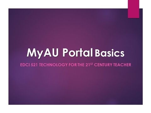 MyAU Portal Basics