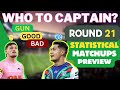 Captain Cleary a must? What about Tommy for VC? Rd21 NRL SuperCoach &amp; Fantasy Statistical Matchups