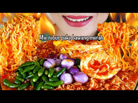 MIE REBUS PEDAS  PAKE BAWANG MERAH JAHAT VIRAL DI TIKTOK | EATING SOUNDS