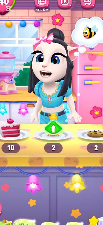 Andela is eating🧇🍔🥤🧉 #mytalkingangela2 #talkingangela2newupdate2023 #cosplay #games