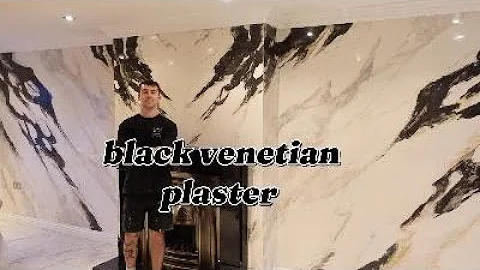 Mastering venetian plaster - black and white marble