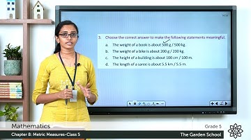 Grade 5 Mathematics Chapter 8 Class 5 Estimation of Measurements