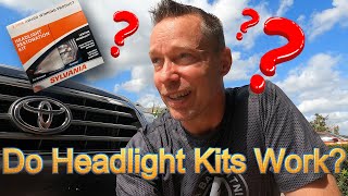 Sylvania Headlight restoration kit 2009 Toyota🤔 Highlander by Steve's Tips, Tech, and Tackle 159 views 1 year ago 3 minutes, 13 seconds